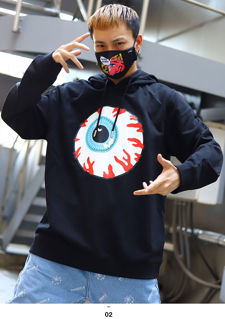 ミシカ MISHKA フードパーカー スウェット 長袖 M L XL 2L LL 2XL 3L 