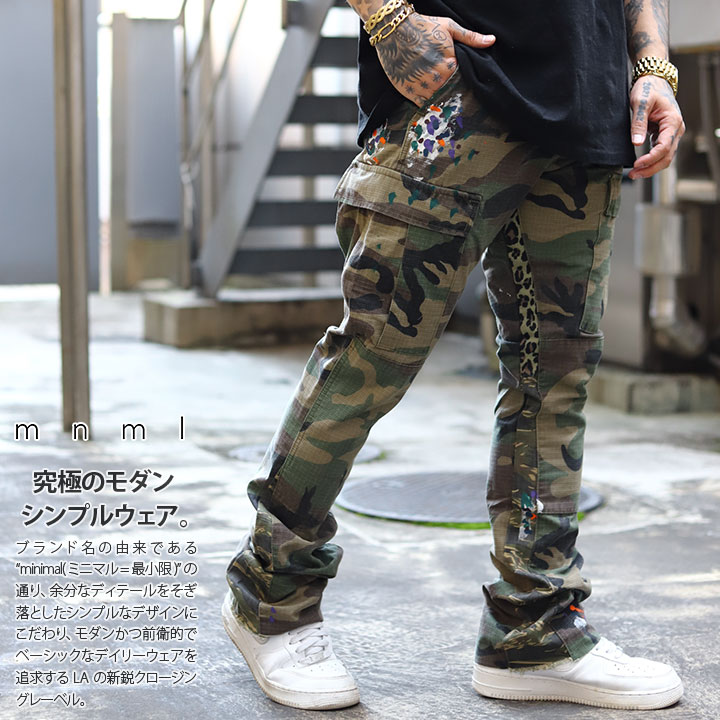 mnml CONTRAST BOOTCUT CARGO PANTS 30 - ワークパンツ