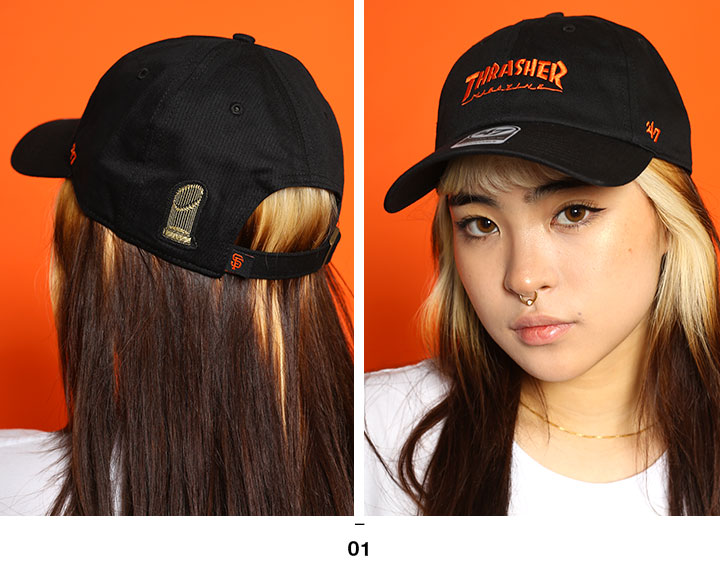 47 × THRASHER キャップ サンフランシスコ ジャイアンツ MLB SF ロゴ 47brand フォーティセブン スラッシャー 限定 コラボ 公式 ジャイアンツ 帽子｜weekindenim｜09