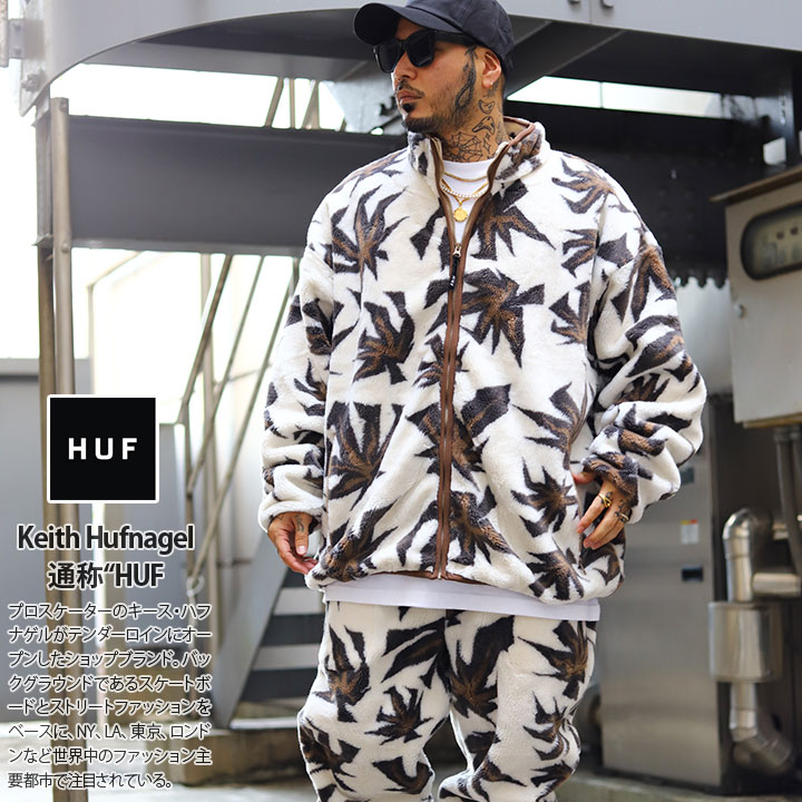 HUF セットアップ 長袖 L-2XL 大きいサイズ ビッグシルエット ハフ 上下セット スケート ストリート系 ファッション ブランド 秋冬新作