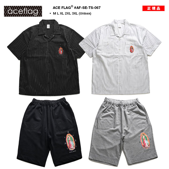ACEFLAG ACE FLAG セットアップ 半袖 上下セット 半袖シャツ