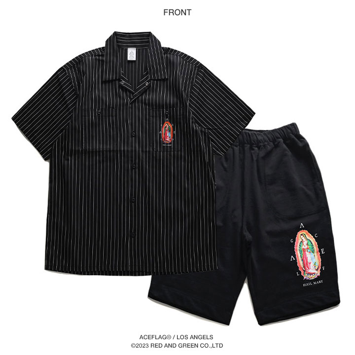 ACEFLAG ACE FLAG セットアップ 半袖 上下セット 半袖シャツ
