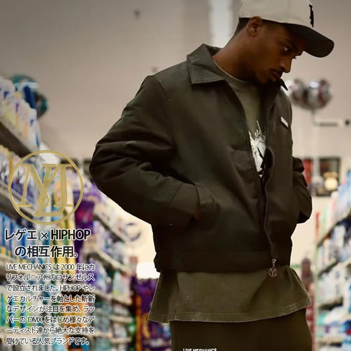 LIVE MECHANICS アウター 秋 長袖 中綿 ジャケット ブルゾン 大きい