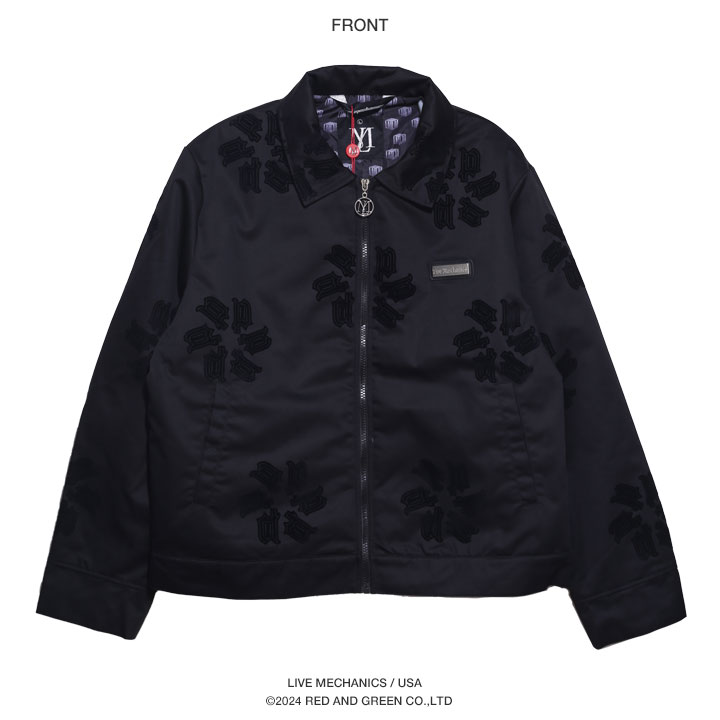 LIVE MECHANICS アウター 秋 長袖 中綿 ジャケット ブルゾン メンズ 黒 白 大きいサイズ ライブメカニクス 防寒着 総柄 オールド文字 袖ロゴ ゴールドチェーン 暖かい b系 ヒップホップ ファッション レゲエ ストリート系 ハイ ブランド 服 新作 LMFJ106 LIVE MECHANICS アウター 秋 長袖 中綿 ジャケット ブルゾン 大きい