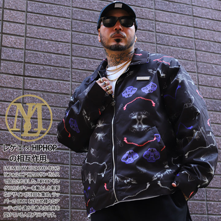 LIVE MECHANICS アウター 秋 長袖 中綿 ジャケット ブルゾン 大きい