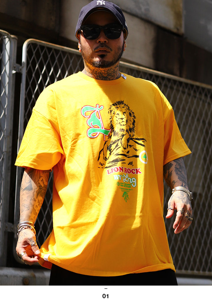 入手困難 即納 送料無料 エルアールジー LRG Tシャツ ライオン LRG Tシャツ 半袖 ゴールド 大きいサイズ エルアールジー