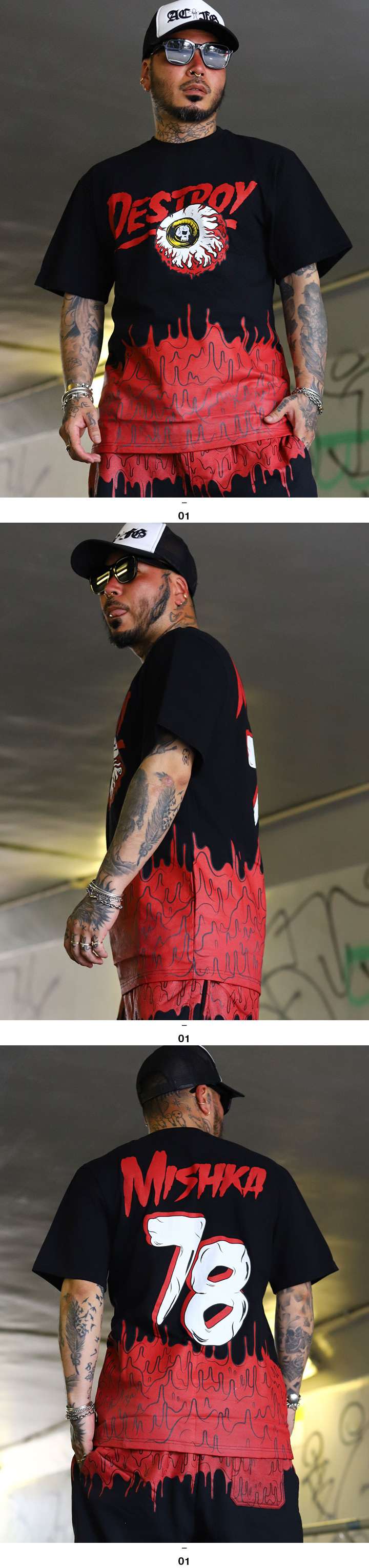 MISHKA Tシャツ 半袖 大きいサイズ ミシカ おしゃれ KEEPWATCH