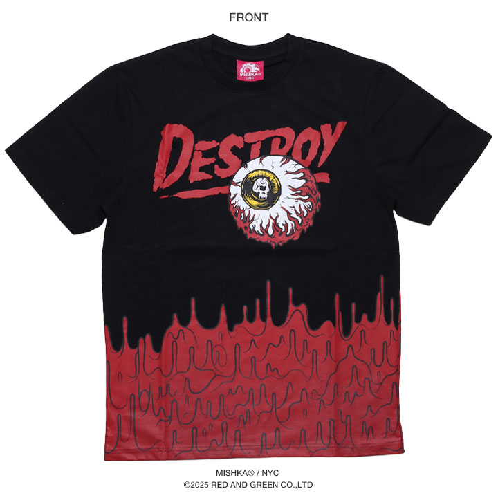 MISHKA - 【ミシカ/ MISHKA 】美品　Tシャツ　ベースボールシャツ ブラック MISHKA - 【ミシカ/ MISHKA 】美品 Tシャツ ベースボールシャツ