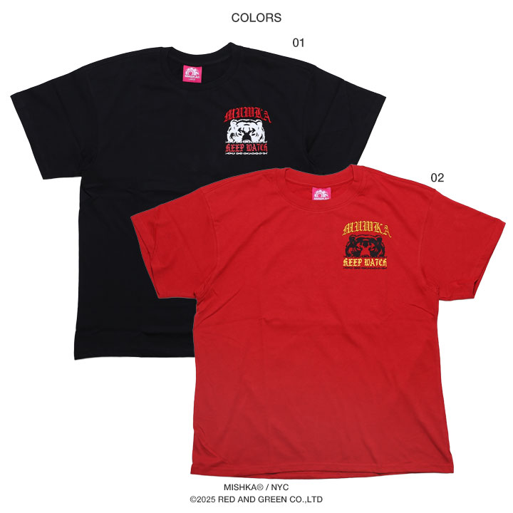 MEKI DAICHE Tシャツ 赤 MISHKA（ミシカ） MISHKA Tシャツ 半袖 大きいサイズ おしゃれ 派手 総