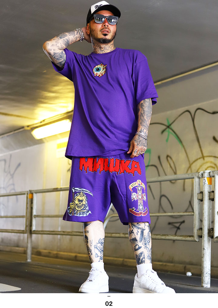 MISHKA (ミシカ) 最新柄　★即日発送★ MISHKA（ミシカ） MISHKA Tシャツ 半袖 大きいサイズ おしゃれ