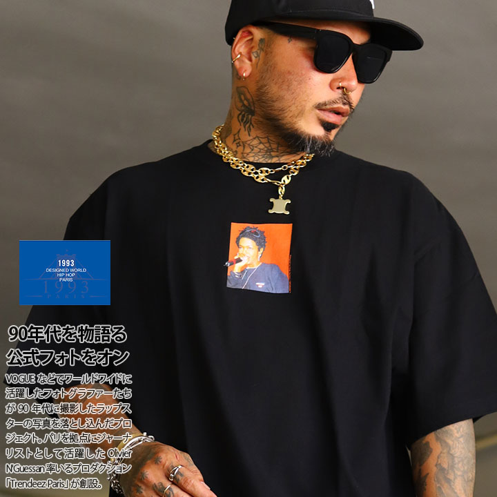 1993 DESIGNED WORLD HIPHOP Tシャツ 半袖 大きいサイズ ナイン