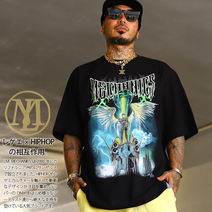 LIVE MECHANICS Tシャツ 半袖 大きいサイズ ライブメカニクス おしゃれ