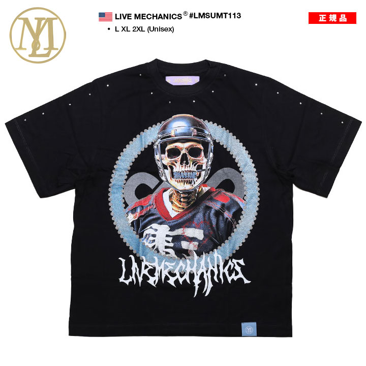 LIVE MECHANICS Tシャツ 半袖 黒 大きいサイズ ライブメカニクス