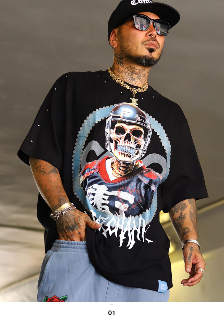 LIVE MECHANICS Tシャツ 半袖 黒 大きいサイズ ライブメカニクス