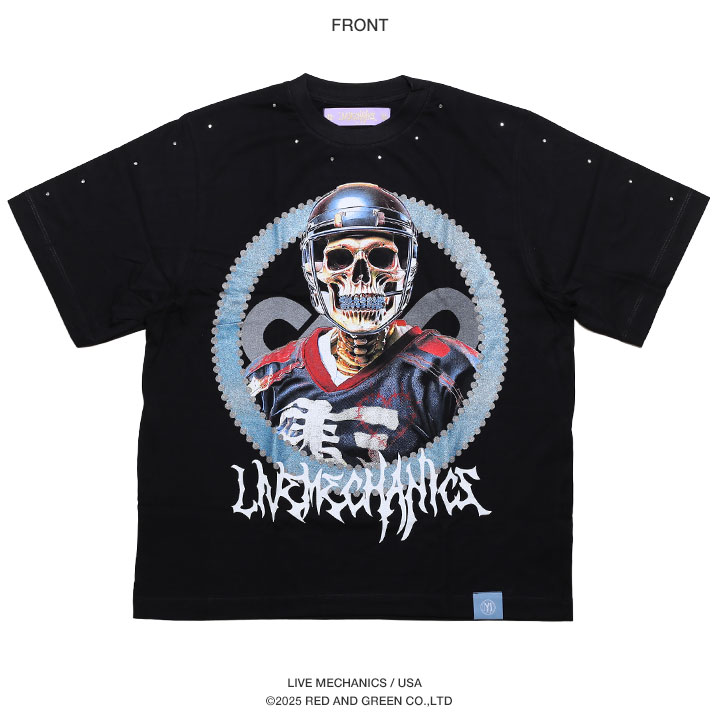 【美品】ICE-T グラフィック Tシャツ Lサイズ　ブラック　USA製 LIVE MECHANICS Tシャツ 半袖 黒 大きいサイズ ライブメカニクス