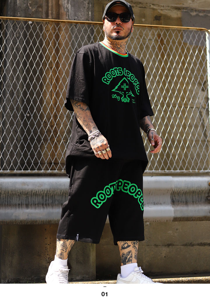 LRG 上下セット 半袖 ブランド Tシャツ ハーフパンツ 大きい