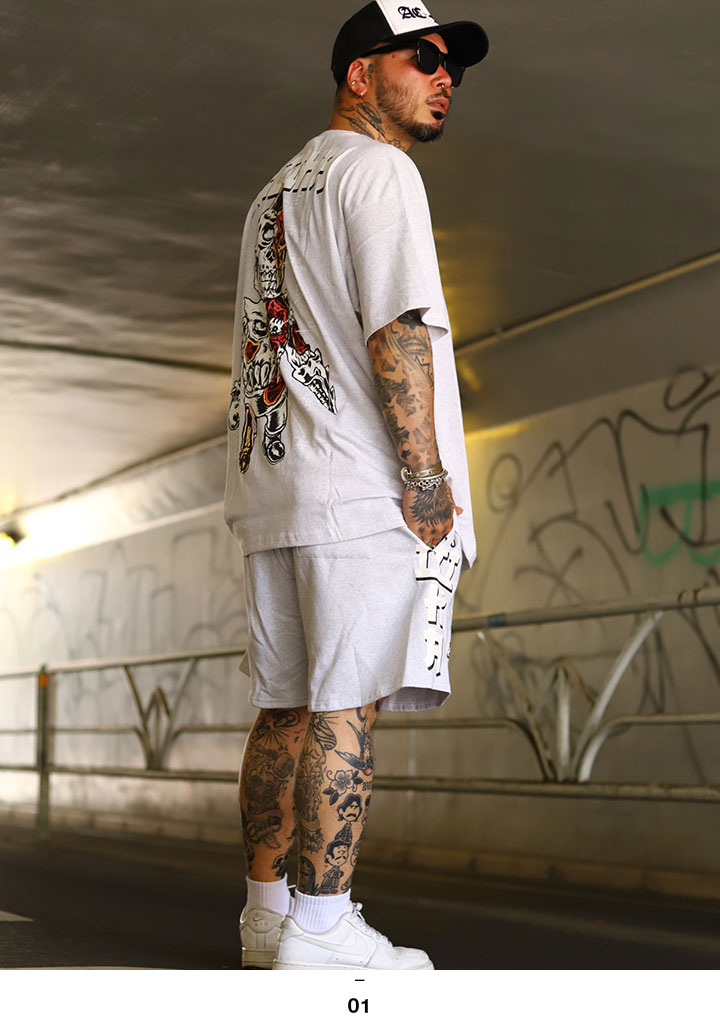 MISHKA（ミシカ） 上下セット 半袖 ブランド Tシャツ ハーフパンツ