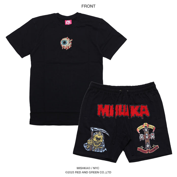 MISHKA セットアップ 上下セット 半袖 ブランド Tシャツ ハーフ