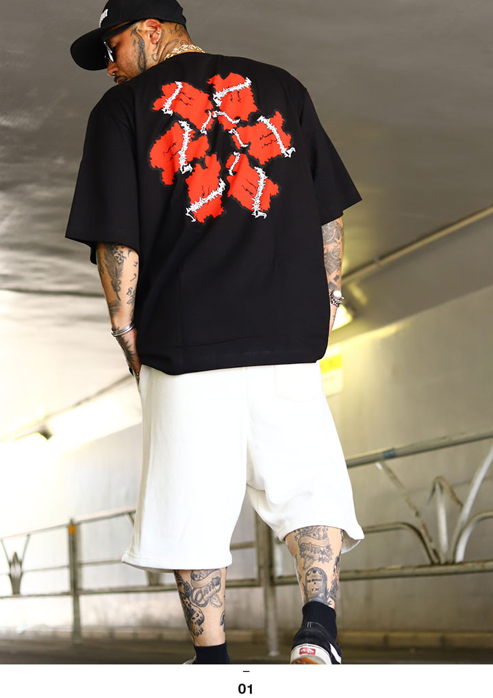 LIVE MECHANICS 上下セット 半袖 ブランド Tシャツ ハーフパンツ