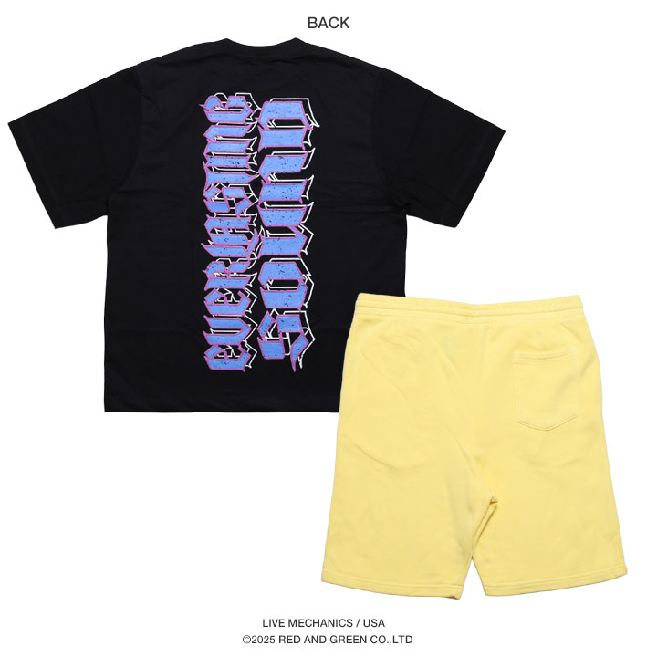 LIVE MECHANICS 上下セット 半袖 ブランド Tシャツ ハーフパンツ