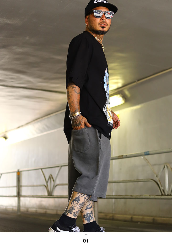 LIVE MECHANICS 上下セット 半袖 ブランド Tシャツ ハーフパンツ