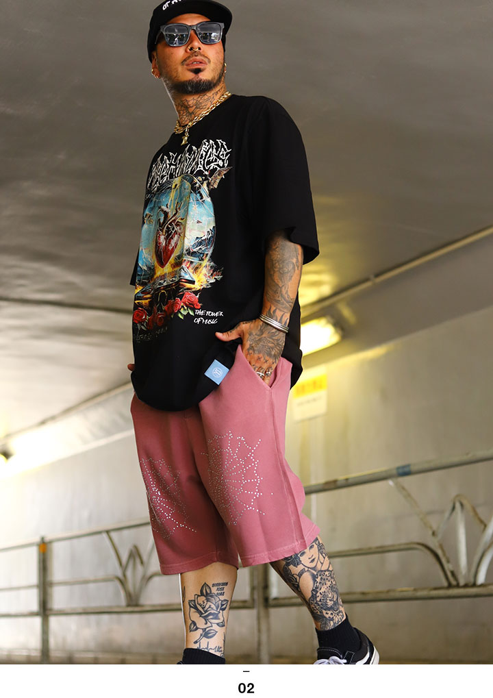 LIVE MECHANICS 上下セット 半袖 ブランド Tシャツ ハーフパンツ