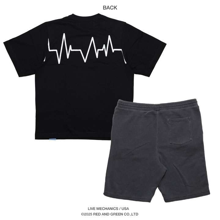 LIVE MECHANICS 上下セット 半袖 ブランド Tシャツ ハーフパンツ