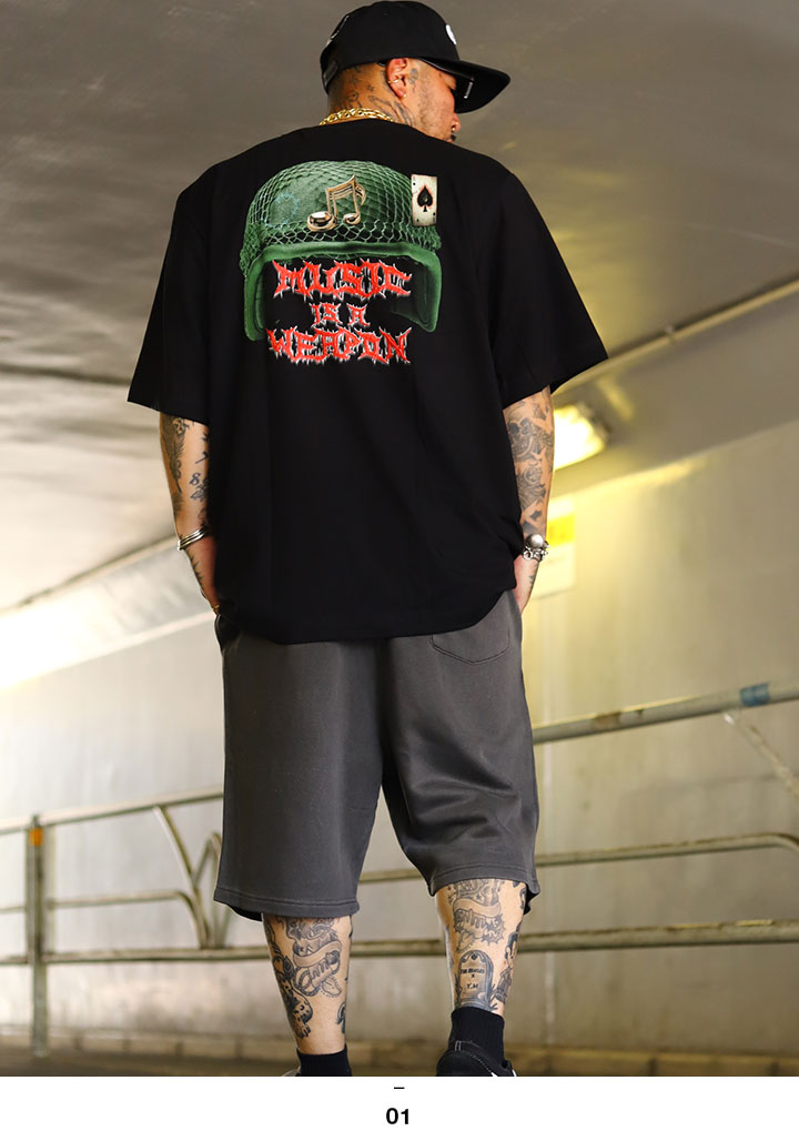 LIVE MECHANICS 上下セット 半袖 ブランド Tシャツ ハーフパンツ