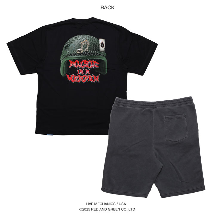 LIVE MECHANICS 上下セット 半袖 ブランド Tシャツ ハーフパンツ