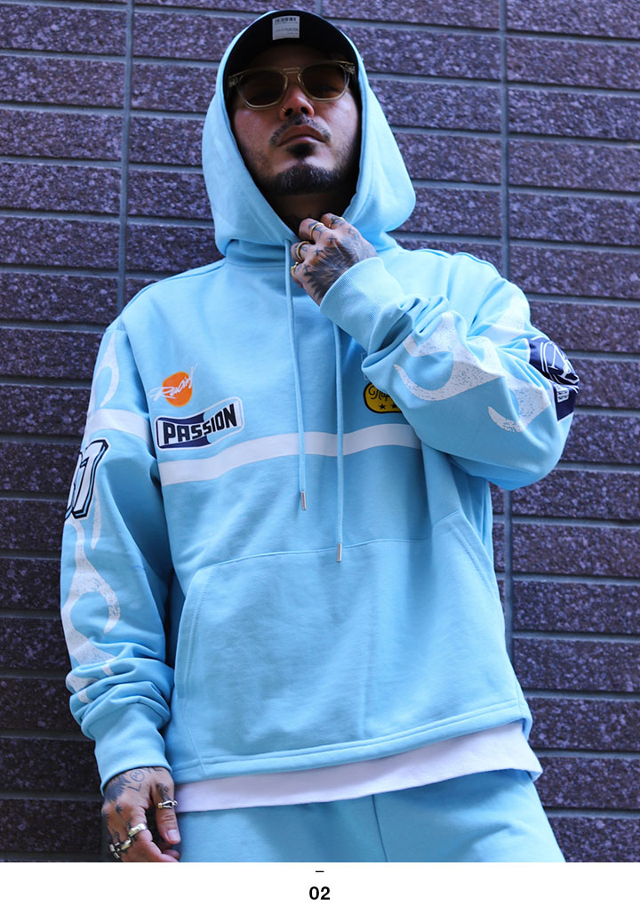 LIVE MECHANICS パーカー ショート丈 ブランド フーディ 長袖