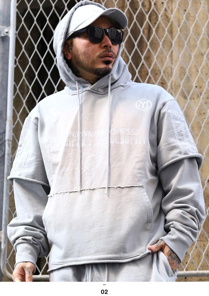 LIVE MECHANICS パーカー ブランド フーディ 長袖 スウェット 裏パイル