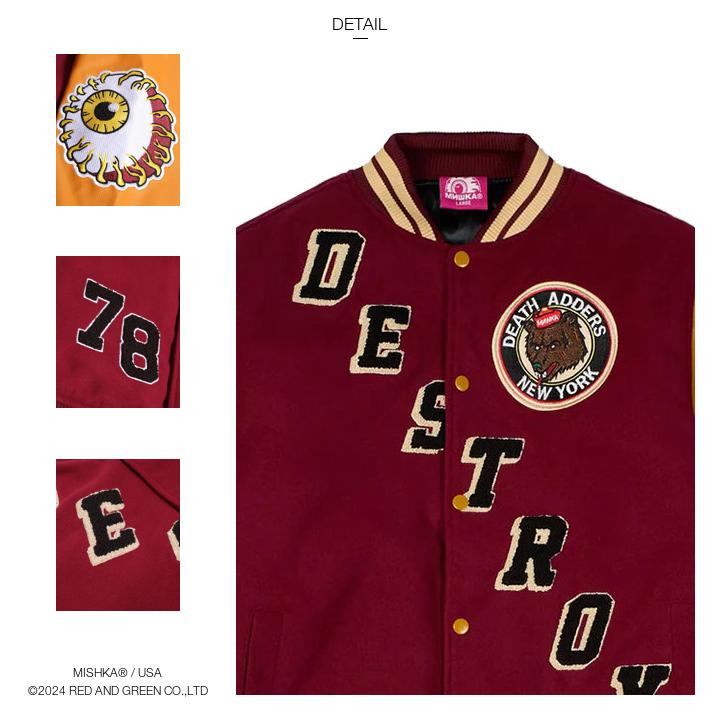 MISHKA（ミシカ） アウター 長袖 スタジャン ブルゾン 大きいサイズ