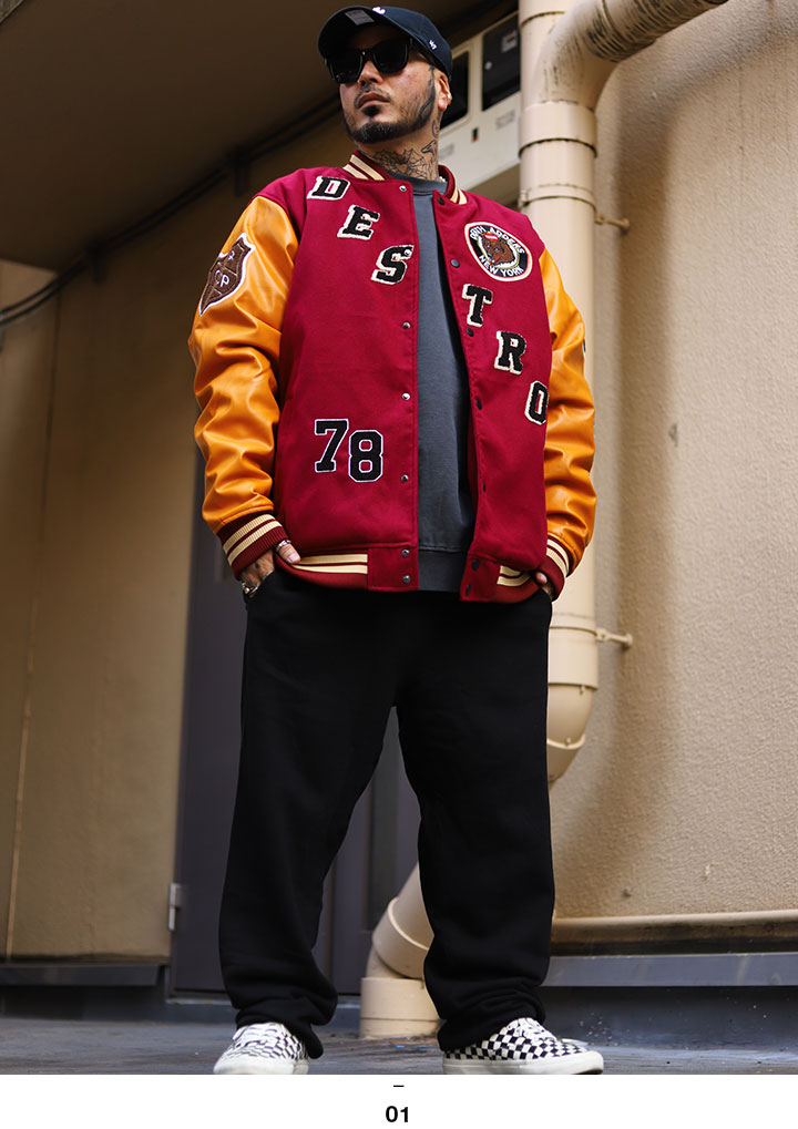 MISHKA（ミシカ） アウター 長袖 スタジャン ブルゾン 大きいサイズ