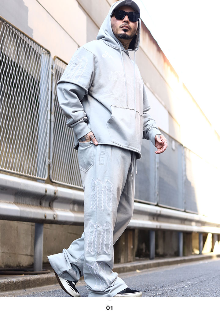 LIVE MECHANICS 上下セット 長袖 ブランド スケボー 大きいサイズ