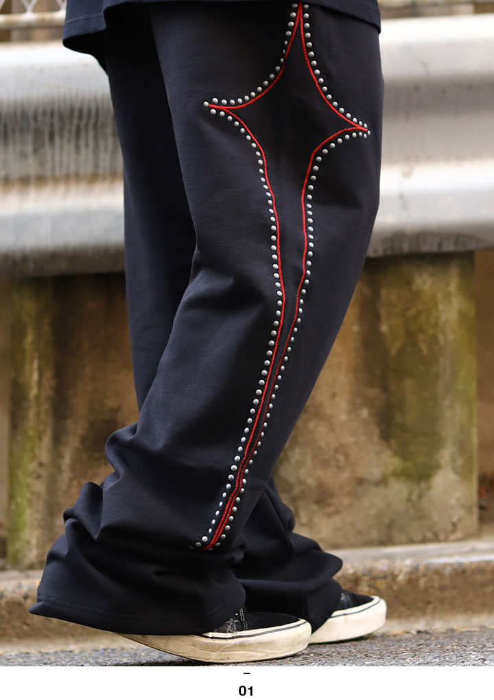 LIVE MECHANICS スウェットパンツ フレアパンツ ベルボトム フレア