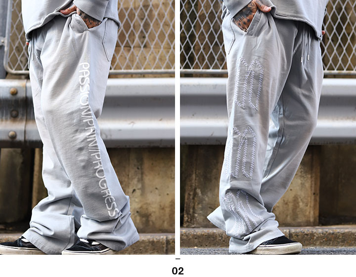 LIVE MECHANICS スウェットパンツ 裏パイル フレアパンツ ベルボトム