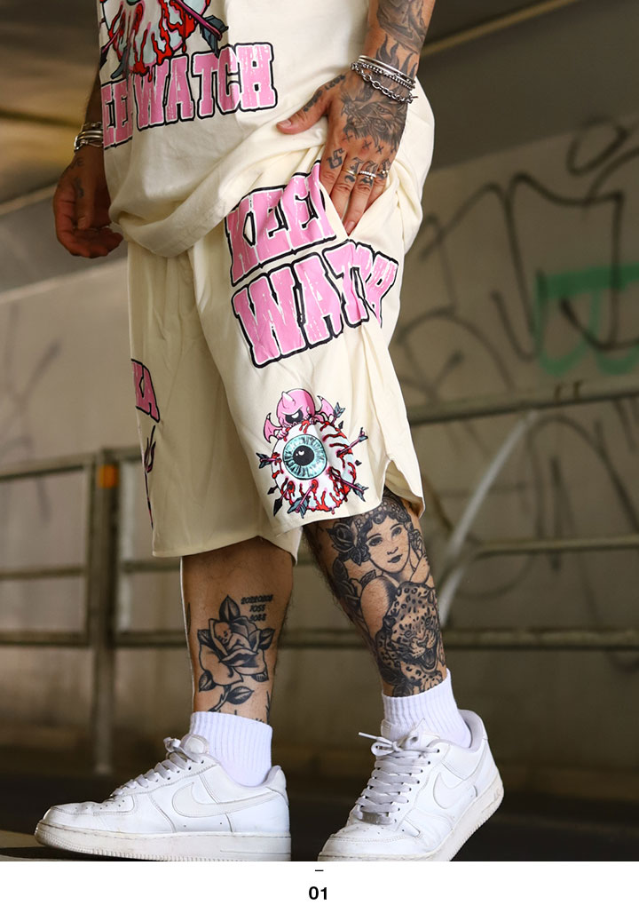 MISHKA（ミシカ） ハーフパンツ バスパン 半ズボン 短パン 大きい