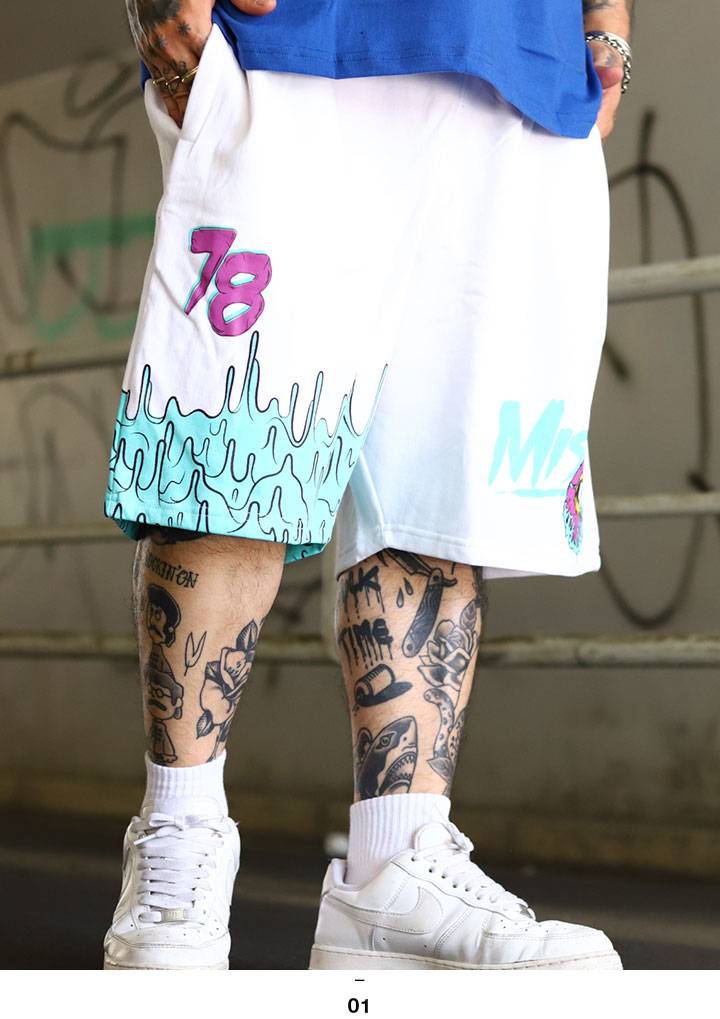 MISHKA（ミシカ） ハーフパンツ スウェット 裏起毛 半ズボン 短パン