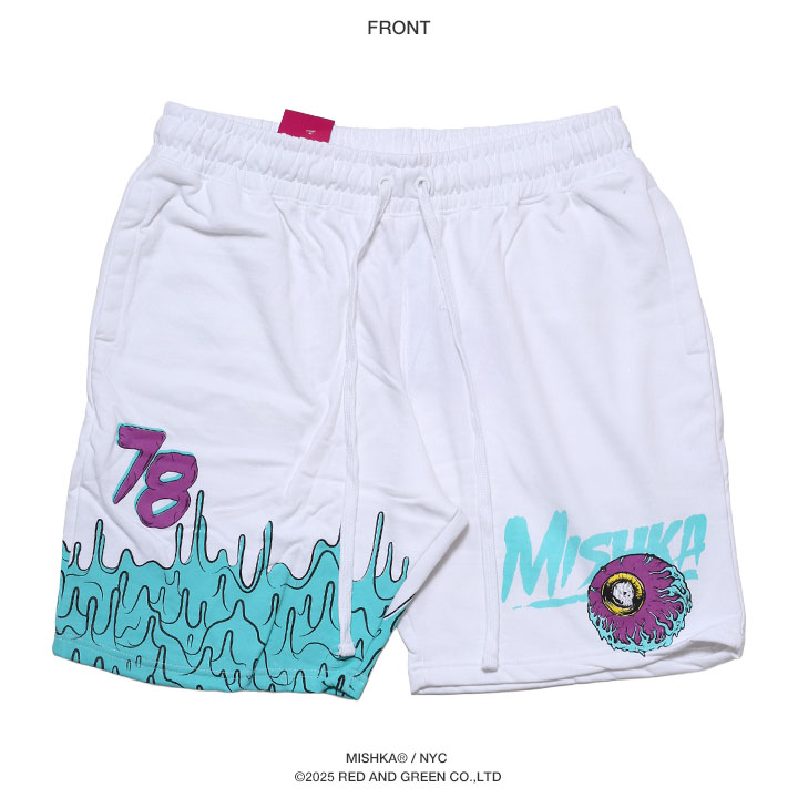 MISHKA ハーフパンツ スウェット 裏起毛 半ズボン 短パン 大きい