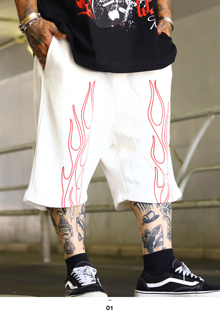 LIVE MECHANICS ハーフパンツ スウェット 裏起毛 半ズボン 短パン