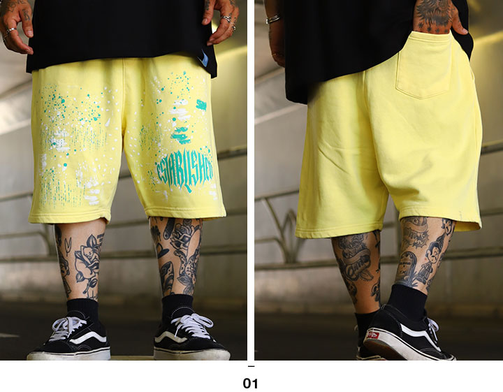 LIVE MECHANICS ハーフパンツ スウェット 半ズボン 短パン 大きい