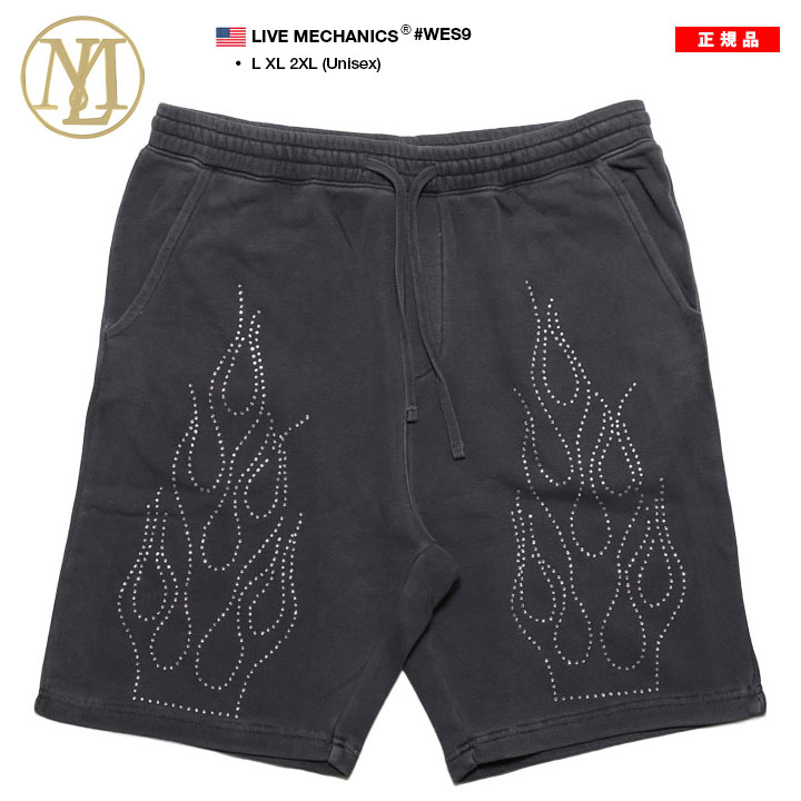 LIVE MECHANICS ハーフパンツ スウェット 半ズボン 短パン 大きい