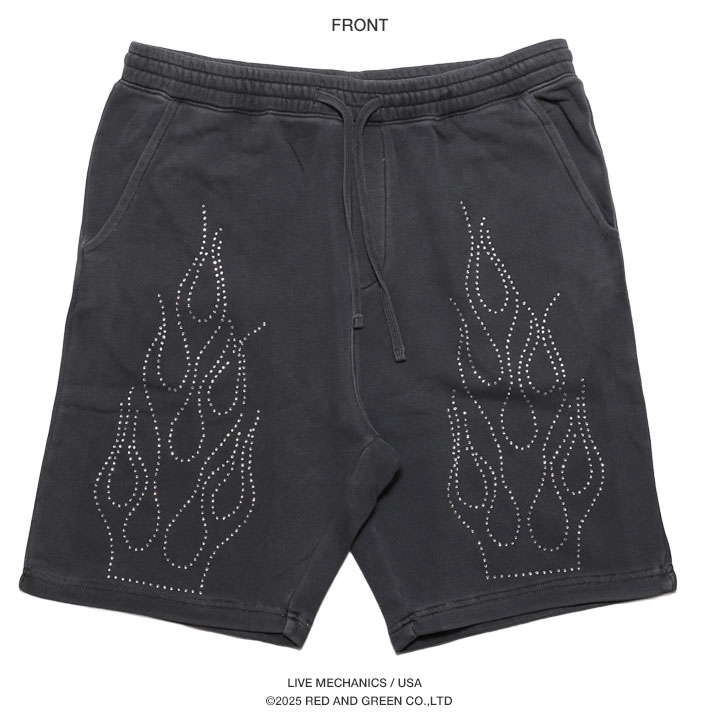 LIVE MECHANICS ハーフパンツ スウェット 半ズボン 短パン 大きい