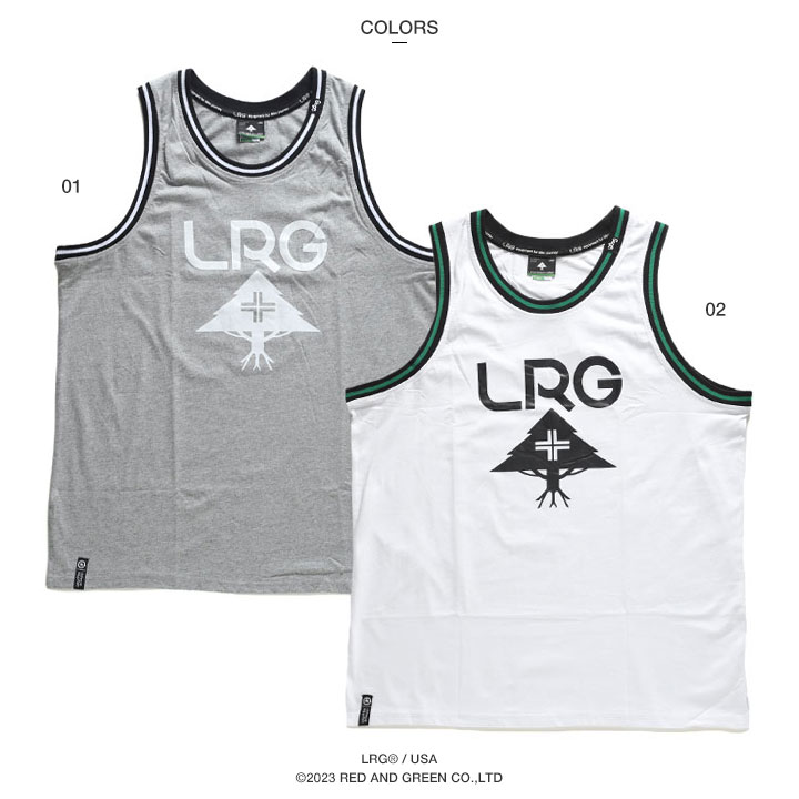 LRG ノースリーブ 大きいサイズ エルアールジー バスケットシャツ バスケシャツ タンクトップ 切り替え バイカラー ビッグシルエット オーバーサイズ｜weekindenim｜10