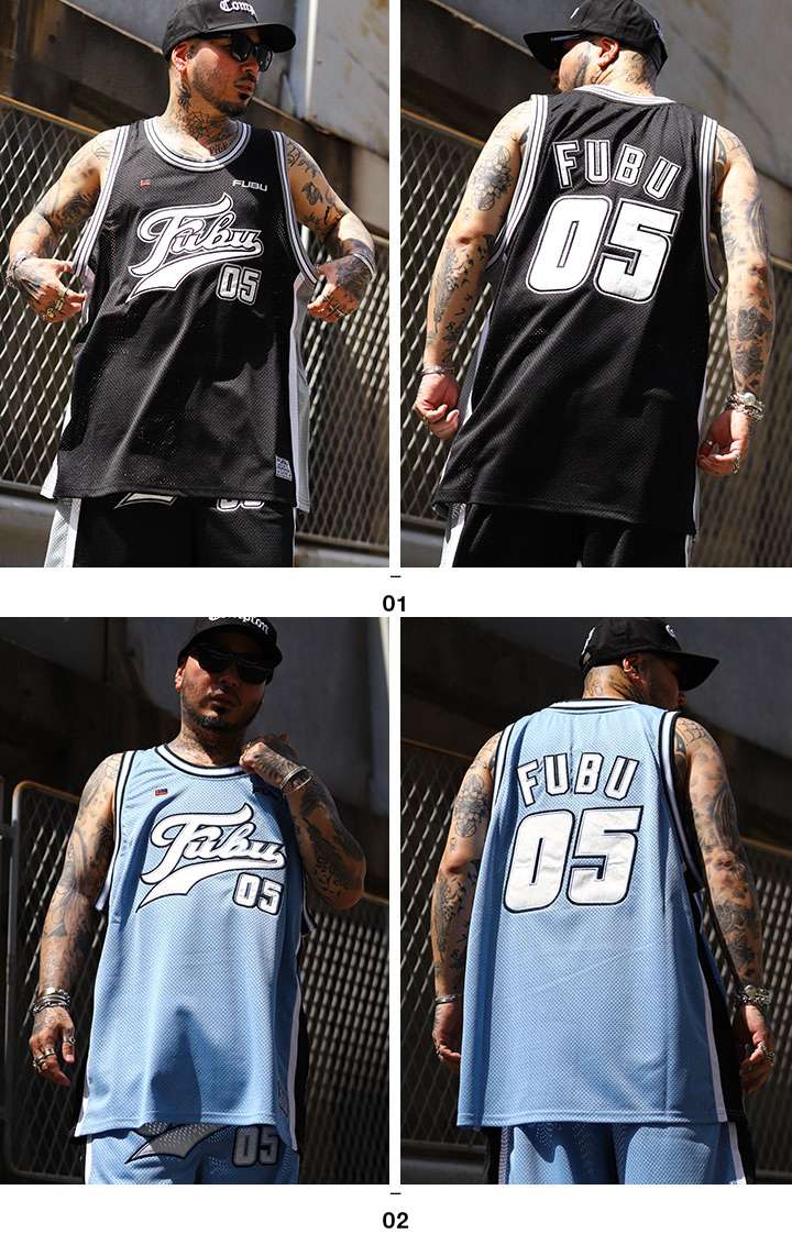 FUBU ノースリーブ 大きいサイズ フブ バスケットシャツ