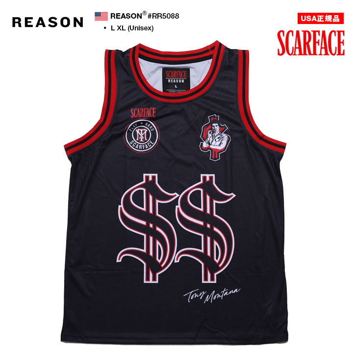 入手困難 REASON × Scarface セットアップ ノースリーブ REASON × 映画 スカーフェイス 上下セット ブランド