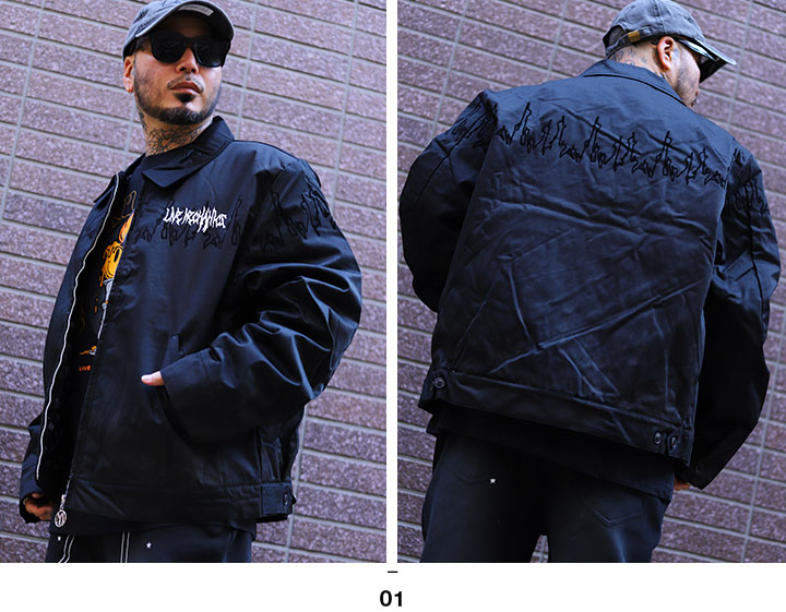 LIVE MECHANICS アウター 長袖 中綿 ジャケット ブルゾン 大きいサイズ