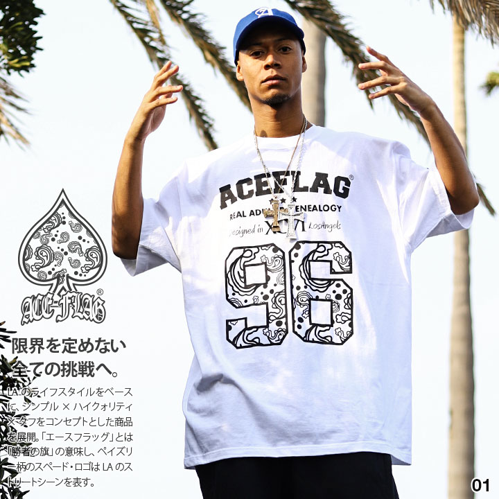 ACE FLAG Tシャツ 半袖 大きいサイズ ビッグシルエット エースフラッグ