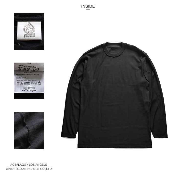 ACEFLAG（エースフラッグ） ロンT 大きいサイズ Tシャツ 長袖 : 本格派