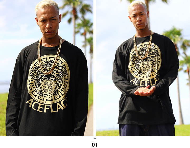 ACEFLAG（エースフラッグ） ロンT 大きいサイズ Tシャツ 長袖 : 本格派